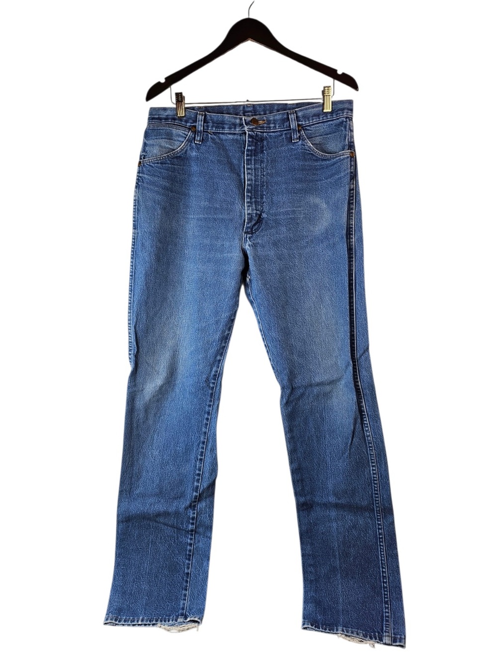 Wrangler Mens 36x36 Cowboy Cut Original Fit Jeans 13MWZ Heavyweight Blue Denim